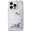Apple iPhone 13 Pro Max Hello Kitty dėklas Liquid Glitter Charms Kitty Head (HKHCP13XLIKHET) sidabrinės spalvos