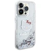Apple iPhone 14 Pro Hello Kitty dėklas Liquid Glitter Charms Kitty Head (HKHCP14LLIKHET) sidabrinės spalvos