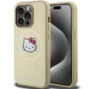 Apple iPhone 13 Pro Hello Kitty dėklas odinis Kitty Head MagSafe (HKHMP13LPGHCKD) aukso spalvos