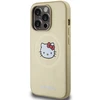 Apple iPhone 14 Pro Max Hello Kitty dėklas odinis Kitty Head MagSafe (HKHMP14XPGHCKD) aukso spalvos