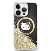 Hello Kitty HKHMP16SLGDIK Apple iPhone 16 6.1" dėklas telefonui aukso spalvos Liquid Glitter Fever MagSafe
