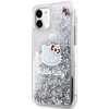 Apple iPhone 11 Hello Kitty dėklas Liquid Glitter Charms Kitty Head (HKHCN61LIKHET) sidabrinės spalvos