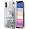 Apple iPhone 11 Hello Kitty dėklas Liquid Glitter Charms Kitty Head (HKHCN61LIKHET) sidabrinės spalvos