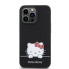 Hello Kitty Liquid Silicone Daydreaming Logo dėklas telefonui Apple iPhone 13 Pro juodos spalvos