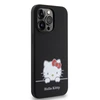 Hello Kitty Liquid Silicone Daydreaming Logo dėklas telefonui Apple iPhone 13 Pro juodos spalvos