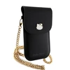 Hello Kitty odinis dėklas krepšys Metal Logo Chain (HKOWBPGHDLMK) juodos spalvos