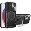 Dėklas Hurtel Samsung Galaxy A17 4G / A17 5G / A18 / A26 Case with Stand and Sliding Lens Cover – juodos spalvos