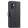 Hurtel Samsung Galaxy A37 5G odinis dėklas-piniginė su stovu ir dirželiu per petį – juodos spalvos