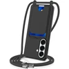 Dėklas Hurtel Samsung Galaxy S26 TPU Case with Card Holder and Crossbody Lanyard – juodos spalvos