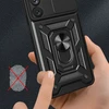 Hurtel Hybrid Armor Camshield dėklas skirtas Samsung Galaxy S23+, raudonas