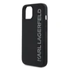 Karl Lagerfeld 3D Rubber Glitter Logo Apple iPhone 13 dėklas telefonui juodos spalvos