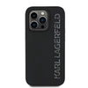 Karl Lagerfeld 3D Rubber Glitter Logo Apple iPhone 14 Pro dėklas telefonui juodos spalvos