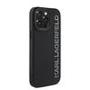 Karl Lagerfeld 3D Rubber Glitter Logo Apple iPhone 15 Pro Max dėklas telefonui juodos spalvos
