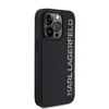 Karl Lagerfeld 3D Rubber Glitter Logo Apple iPhone 14 Pro dėklas telefonui juodos spalvos