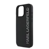 Karl Lagerfeld 3D Rubber Glitter Logo Apple iPhone 15 Pro Max dėklas telefonui juodos spalvos