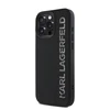 Karl Lagerfeld 3D Rubber Glitter Logo Apple iPhone 15 Pro Max dėklas telefonui juodos spalvos