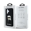 Karl Lagerfeld 3D Rubber Ikonik Apple iPhone 16 dėklas telefonui juodos spalvos