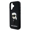 Karl Lagerfeld 3D Rubber Ikonik Apple iPhone 16 dėklas telefonui juodos spalvos