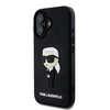 Karl Lagerfeld 3D Rubber Ikonik Apple iPhone 16 dėklas telefonui juodos spalvos