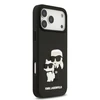 Karl Lagerfeld 3D Rubber Karl and Choupette dėklas skirtas Apple iPhone 17 Pro Max juodos spalvos
