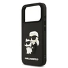 Karl Lagerfeld 3D Rubber Karl and Choupette dėklas skirtas Apple iPhone 17 Pro juodos spalvos