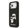 Karl Lagerfeld 3D Rubber Karl and Choupette dėklas skirtas Apple iPhone 17 Pro Max juodos spalvos
