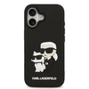Karl Lagerfeld 3D Rubber Karl and Choupette dėklas skirtas Apple iPhone 17 juodos spalvos