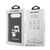 Karl Lagerfeld 3D Rubber Karl and Choupette dėklas skirtas iPhone Air juodos spalvos