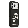 Karl Lagerfeld 3D Rubber Karl and Choupette dėklas skirtas Apple iPhone 17 Pro juodos spalvos