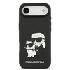 Karl Lagerfeld 3D Rubber Karl and Choupette dėklas skirtas iPhone Air juodos spalvos
