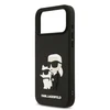 Karl Lagerfeld 3D Rubber Karl and Choupette dėklas skirtas Apple iPhone 17 Pro Max juodos spalvos