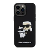 Karl Lagerfeld 3D Rubber Karl and Choupette dėklas telefonui Apple iPhone 15 Pro Max juodos spalvos