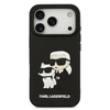 Karl Lagerfeld 3D Rubber Karl and Choupette dėklas skirtas Apple iPhone 17 Pro juodos spalvos