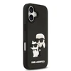 Karl Lagerfeld 3D Rubber Karl and Choupette dėklas skirtas Apple iPhone 17 juodos spalvos