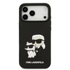 Karl Lagerfeld 3D Rubber Karl and Choupette dėklas skirtas Apple iPhone 17 Pro Max juodos spalvos