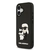 Karl Lagerfeld 3D Rubber Karl and Choupette dėklas skirtas Apple iPhone 17 juodos spalvos