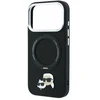 Dėklas Karl Lagerfeld arl Lagerfeld PU Grained K&CH Heads Ring Stand Magsafe Case for iPhone 18 Pro Max Juodas