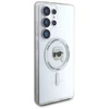 Dėklas Karl Lagerfeld Button Karl Head Printed Logo MagSafe Samsung Galaxy S25 Ultra baltos spalvos