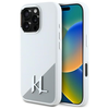Karl Lagerfeld Silikoninis šešėlinis metalinis pradinis MagSafe Apple iPhone 16 Pro dėklas - Baltas