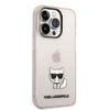 Dėklas Karl Lagerfeld Choupette Logo Case skirtas iPhone 14 Pro, rožinis