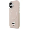 Karl Lagerfeld Choupette Pin MagSafe dėklas skirtas Apple iPhone 17 rožinės spalvos