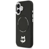 Karl Lagerfeld Choupette Pin MagSafe dėklas skirtas Apple iPhone 17 juodos spalvos