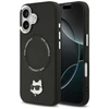 Karl Lagerfeld Choupette Pin MagSafe dėklas skirtas Apple iPhone 17 juodos spalvos
