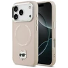 Karl Lagerfeld Choupette Pin MagSafe dėklas skirtas Apple iPhone 17 Pro Max rožinės spalvos