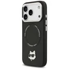 Karl Lagerfeld Choupette Pin MagSafe dėklas skirtas Apple iPhone 17 Pro Max juodos spalvos