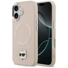 Karl Lagerfeld Choupette Pin MagSafe dėklas skirtas Apple iPhone 17 rožinės spalvos