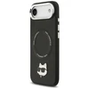 Karl Lagerfeld Choupette Pin MagSafe dėklas skirtas Apple iPhone Air juodos spalvos