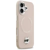 Karl Lagerfeld Choupette Pin MagSafe dėklas skirtas Apple iPhone 17 rožinės spalvos