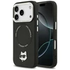 Karl Lagerfeld Choupette Pin MagSafe dėklas skirtas Apple iPhone 17 Pro Max juodos spalvos