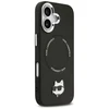 Karl Lagerfeld Choupette Pin MagSafe dėklas skirtas Apple iPhone 17 juodos spalvos